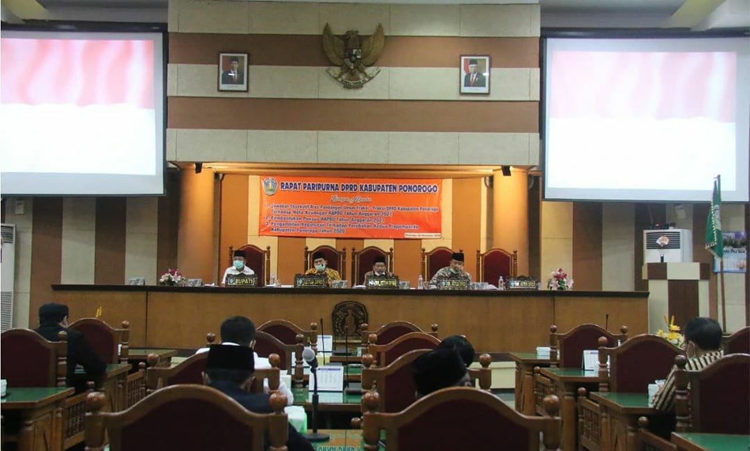 Sidang Paripurna DPRD Ponorogo.