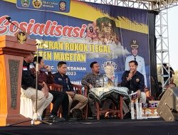 Seni Reog Singo Budoyo Singolangu Sarangan Ikut Meriahkan Sosialisasi Pemberantasan Rokok Ilegal Di Sugihrejo Kawedanan