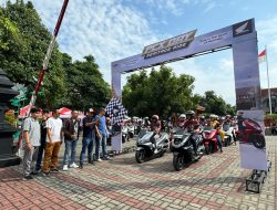 Ratusan Pecinta Honda PCX Riding dan Explore Heritage Kota Blitar.
