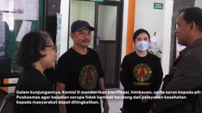 Tindak Lanjuti Aduan dari Masyarakat, Komisi D DPRD Ponorogo SIDAK ke PUSKESMAS BUNGKAL