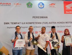 Perkuat Pendidikan Vokasi, MPM Honda Jatim Resmikan TUK Astra Honda di SMK Islam 1 Blitar