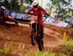 Raih Podium Perdana, Valrossi dan CRF250R Melesat di Kejurnas Motocross Bekasi