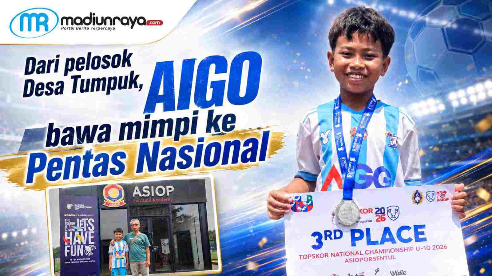 Cemriey Aigo Kusuma, siswa berusia 10 tahun asal SD Negeri 2 Tumpuk atlet Sepak Bola potensial dari Pelosok Desa.