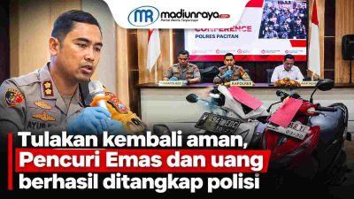 Kapolres Pacitan, AKBP Ayub Diponegoro Azhar saat memberikan keterangan pers.